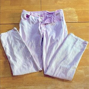 Sades high waisted lavender acid wash jeans